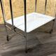 1960s 1970s Serving Cart Dinette Side Table Space Age Design Chrome White