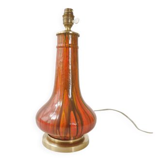 Art Deco lamp in flamed stoneware 1920