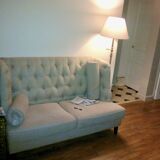 2-seater tufted toad sofa — custom made