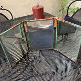 Barber mirror with painted decoration