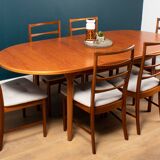 Retro Extending Dining Table & 6 Chairs By Mcintosh of Kirkcaldy