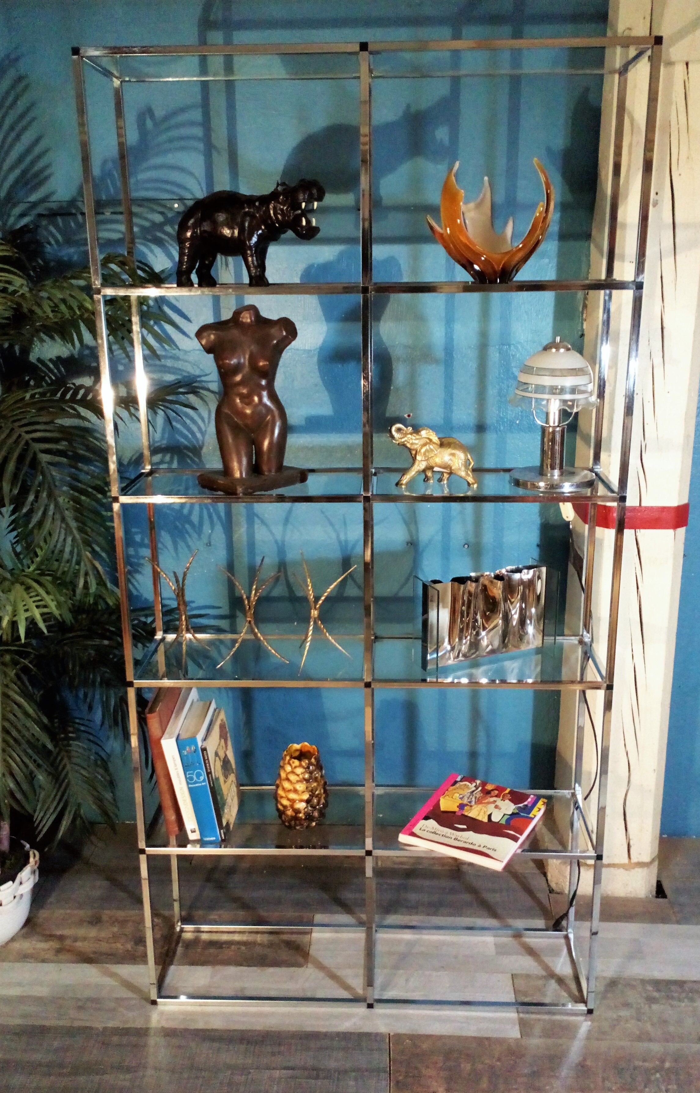 Floor on metal & glass 1970s