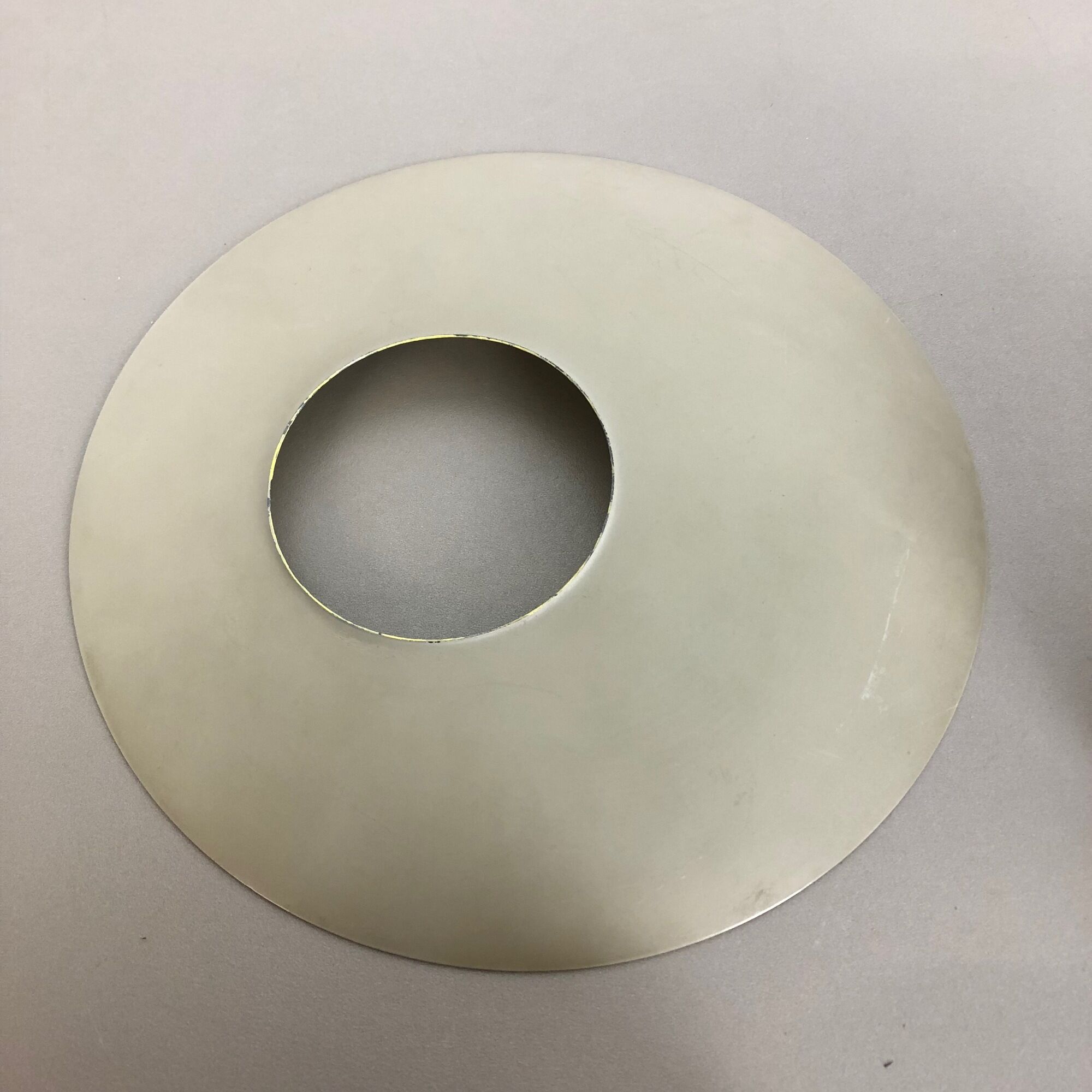 Round metal opaline glass wall light sconce, Italy, 1960s