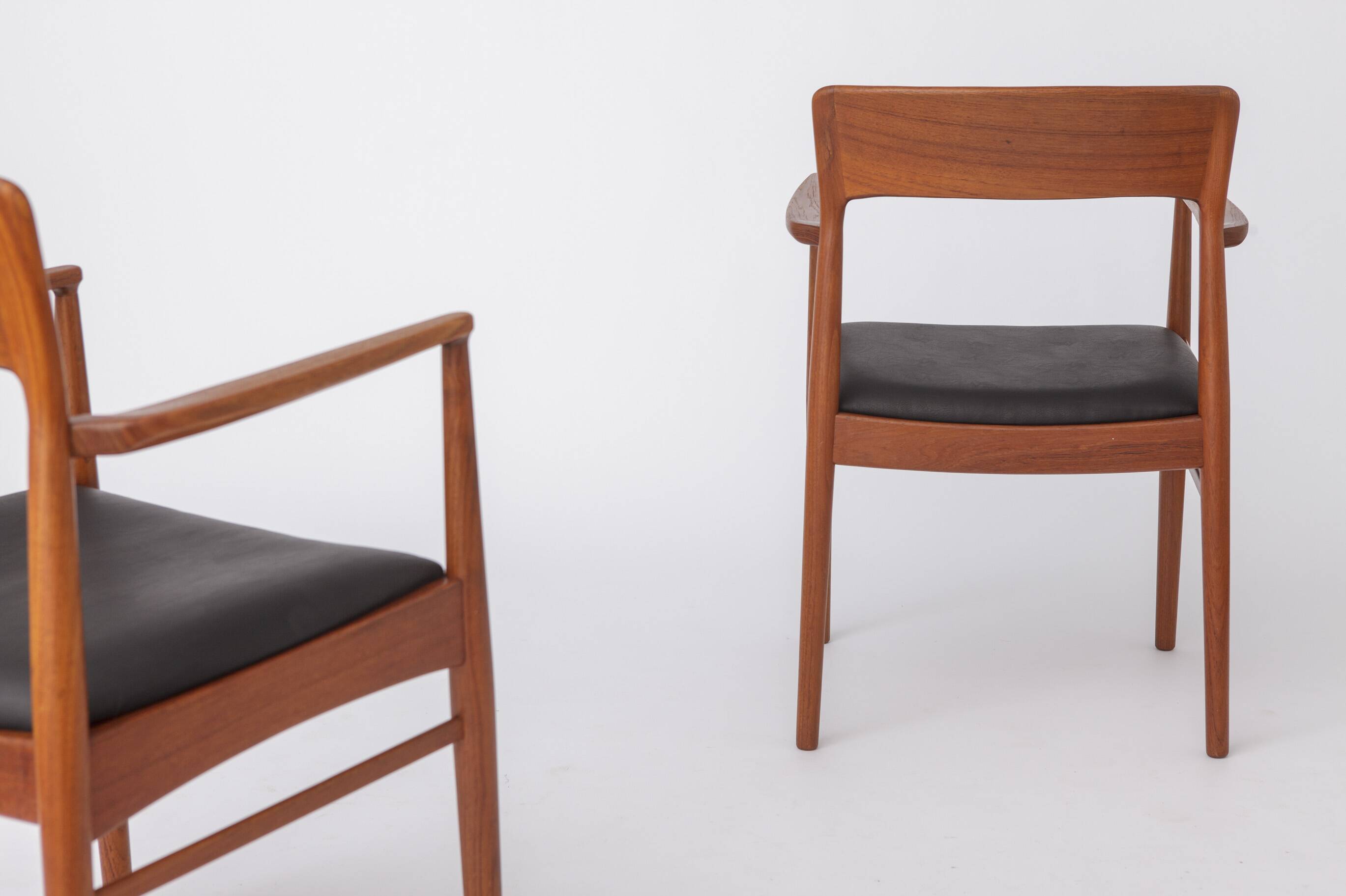 Set of 2 Henning Kjærnulf Armchairs, Korup Stolefabrik 1960s, Danish Teak