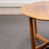 Oval teak coffee table