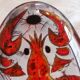 Vallauris earthenware plate signed by Kurt and Monique Brunner - lobster