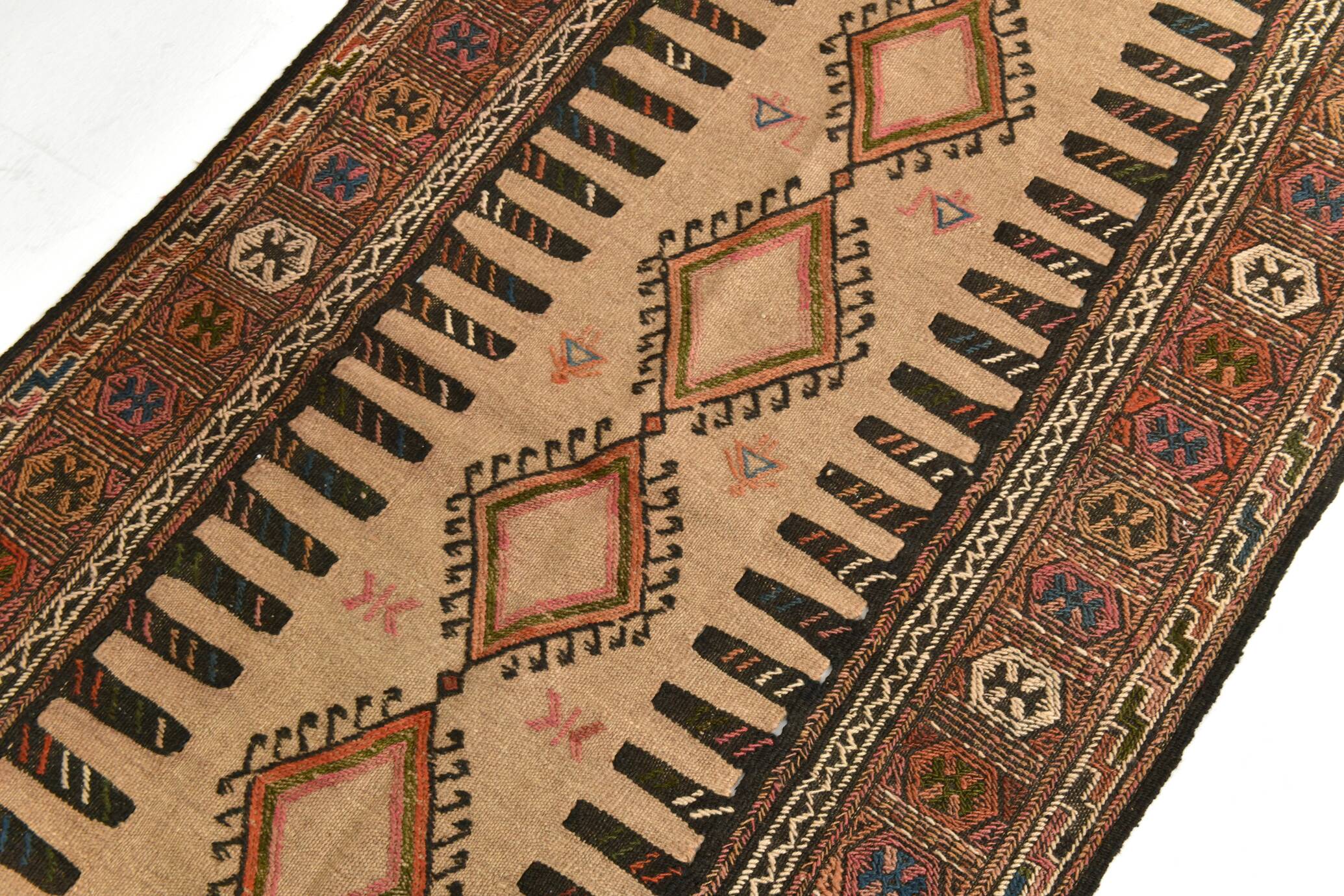 3x6 Mid Century Modern Kilim Rug, 99x197Cm