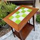 Art Nouveau side table 1910 with double tops in dark oak.