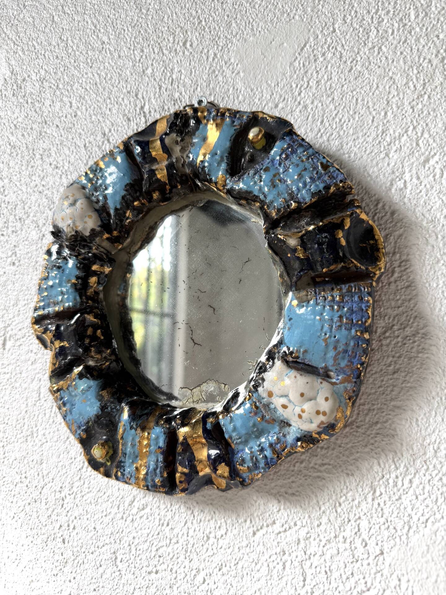 Pair of ceramic mirrors 1950 dlg Mithé