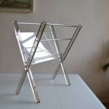 Modernist magazine holder Pop Space age smoked plexiglass vintage 70s