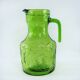 Pichet en verre moulé vert - Bormioli Fidenza made in Italy - vintage 60's