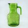 Green molded glass pitcher - Bormioli Fidenza made in Italy - vintage 60's