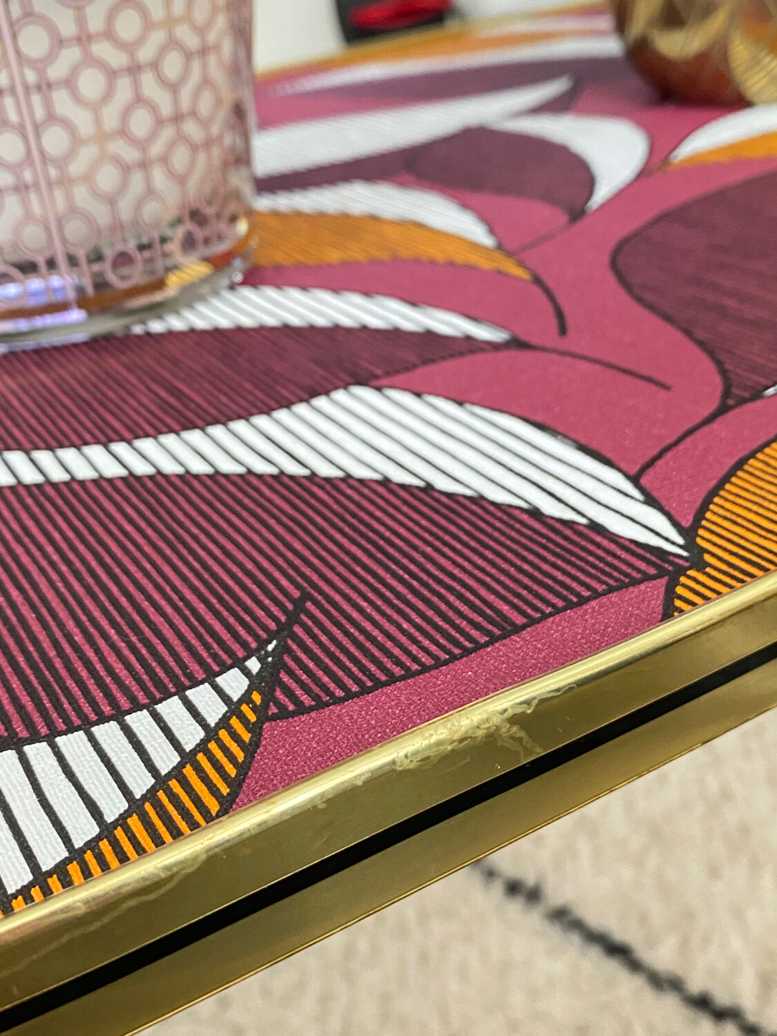 Vintage coffee table legs compass