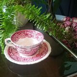 Tea cup and English earthenware saucer
