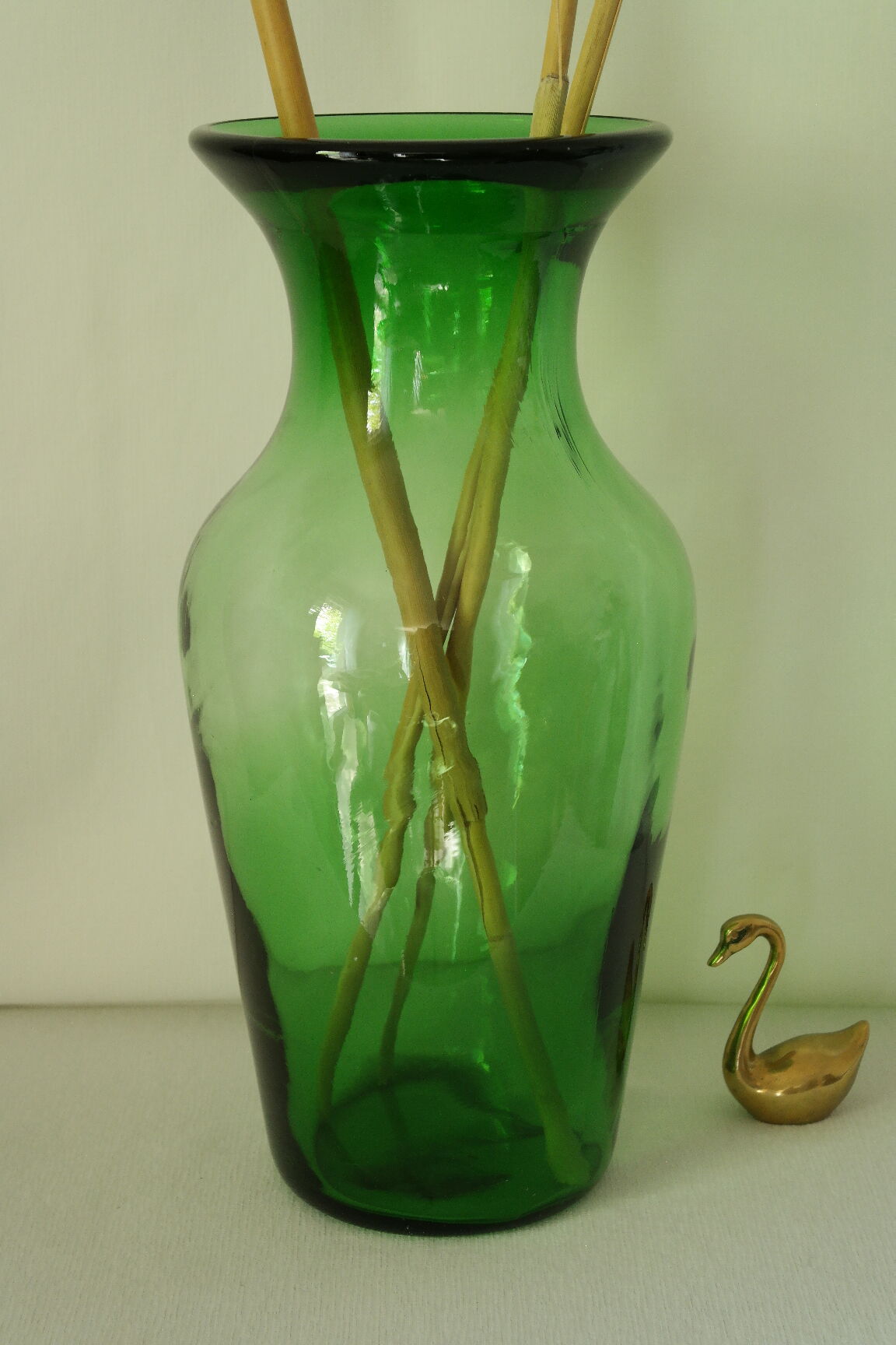 Vase de sol en verre épais Italie vintage