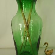 Thick glass vase from Italy, vintage.