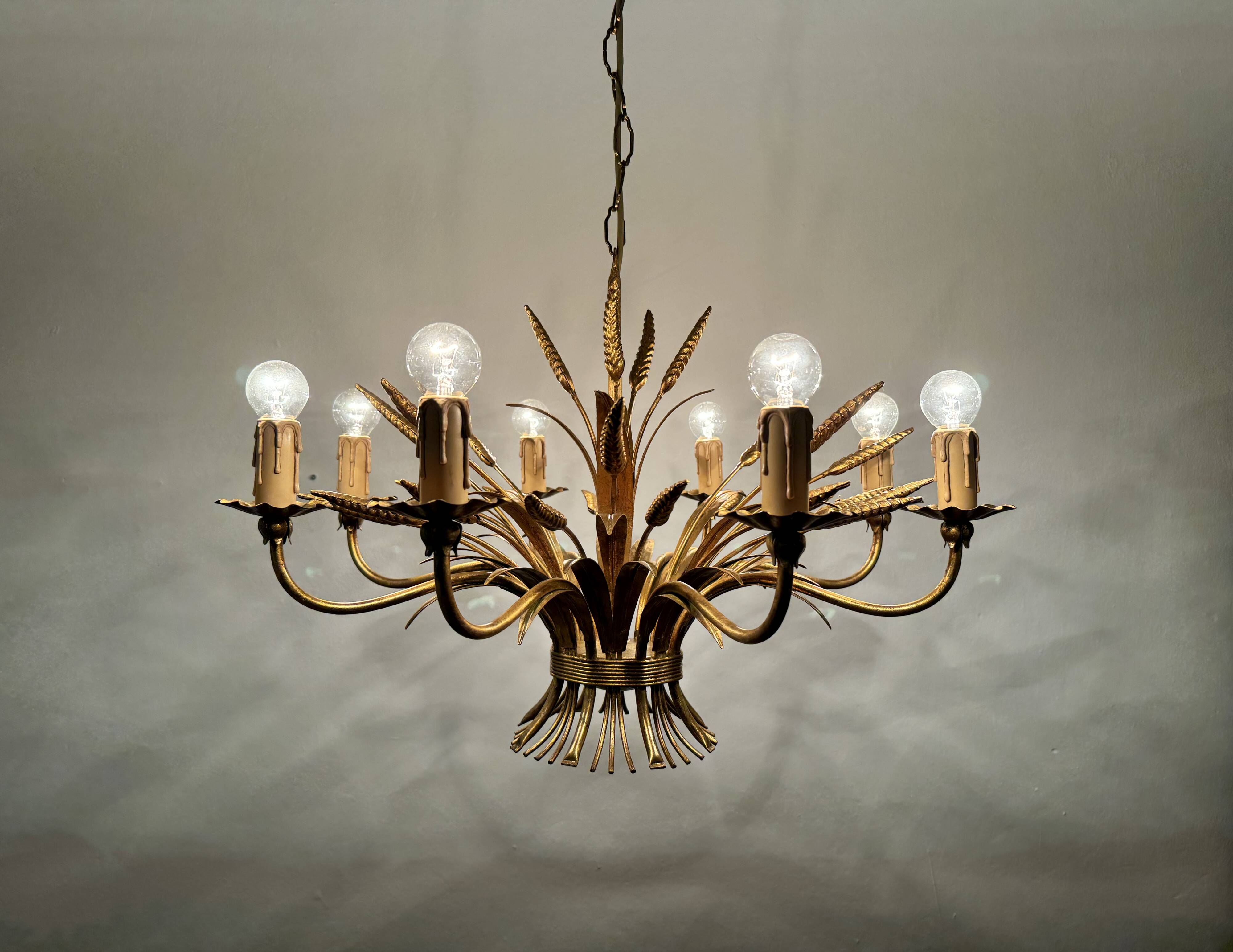 Italian Hollywood Regency Chandelier by Hans Kögl
