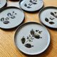 Dessert plates in sandstone from L'Arnon