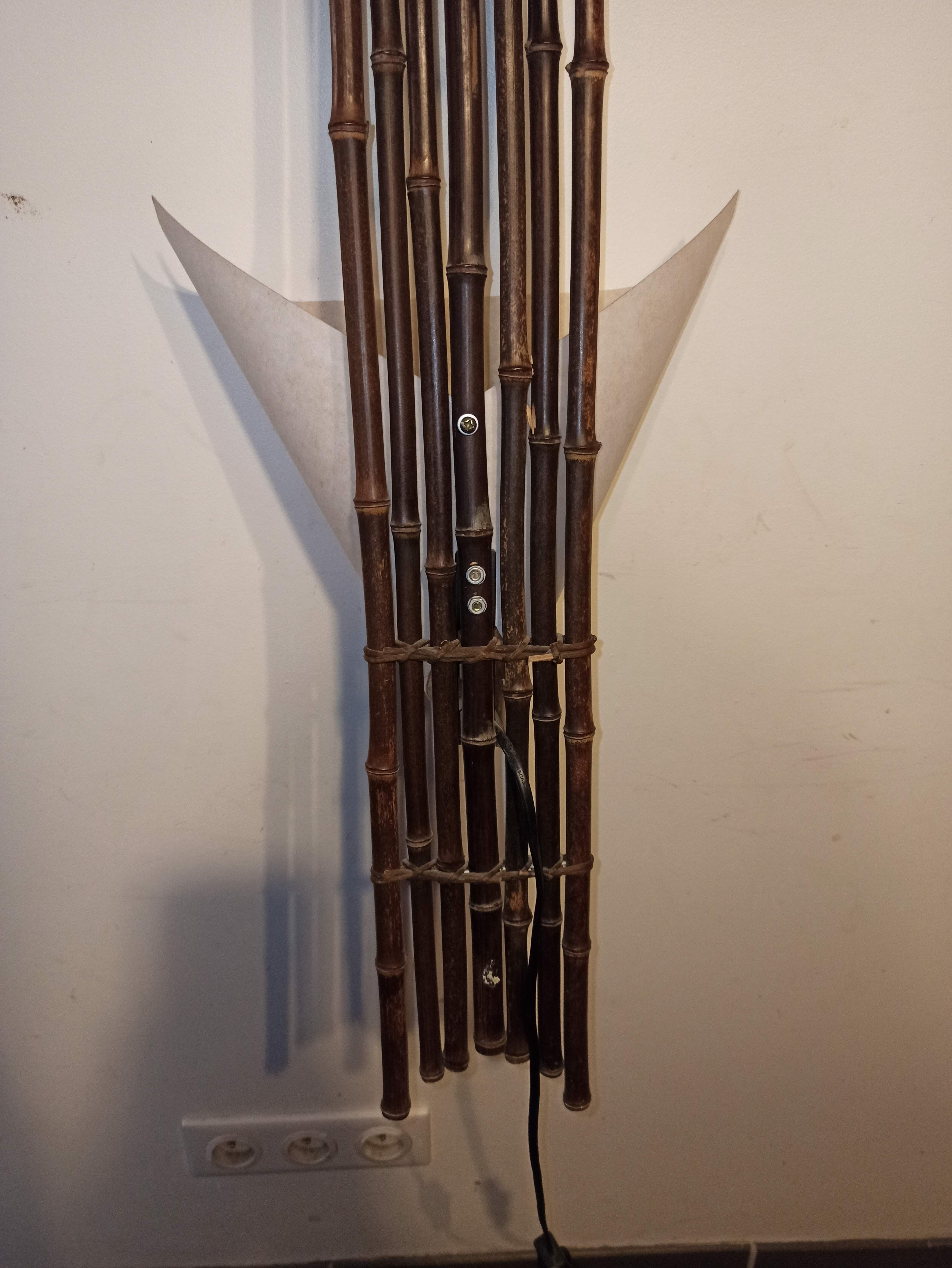 102.5 cm Large Japanese Wall Lamp Bamboo Paper