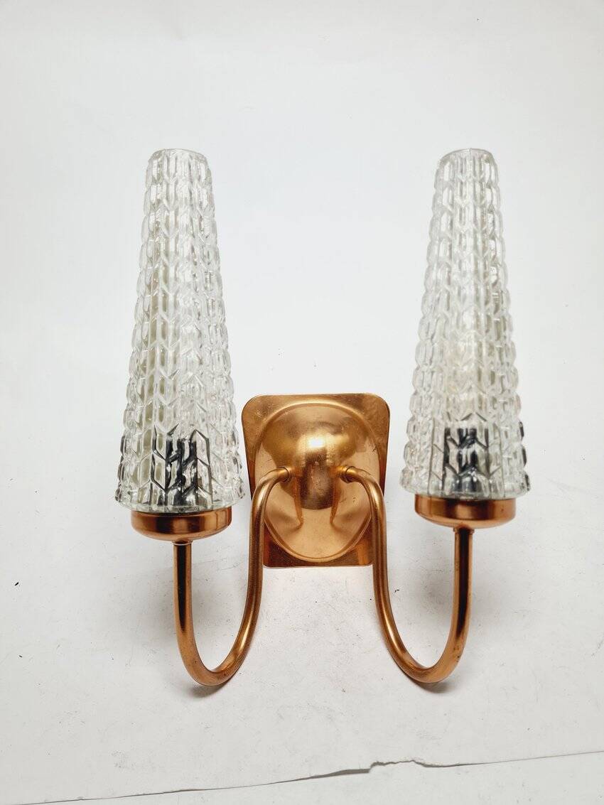 2-armed wall lamp from Elmet Zabrze, Poland, 1970s