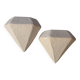 Vintage habitat diamond-shaped papier-mâché wall lights.