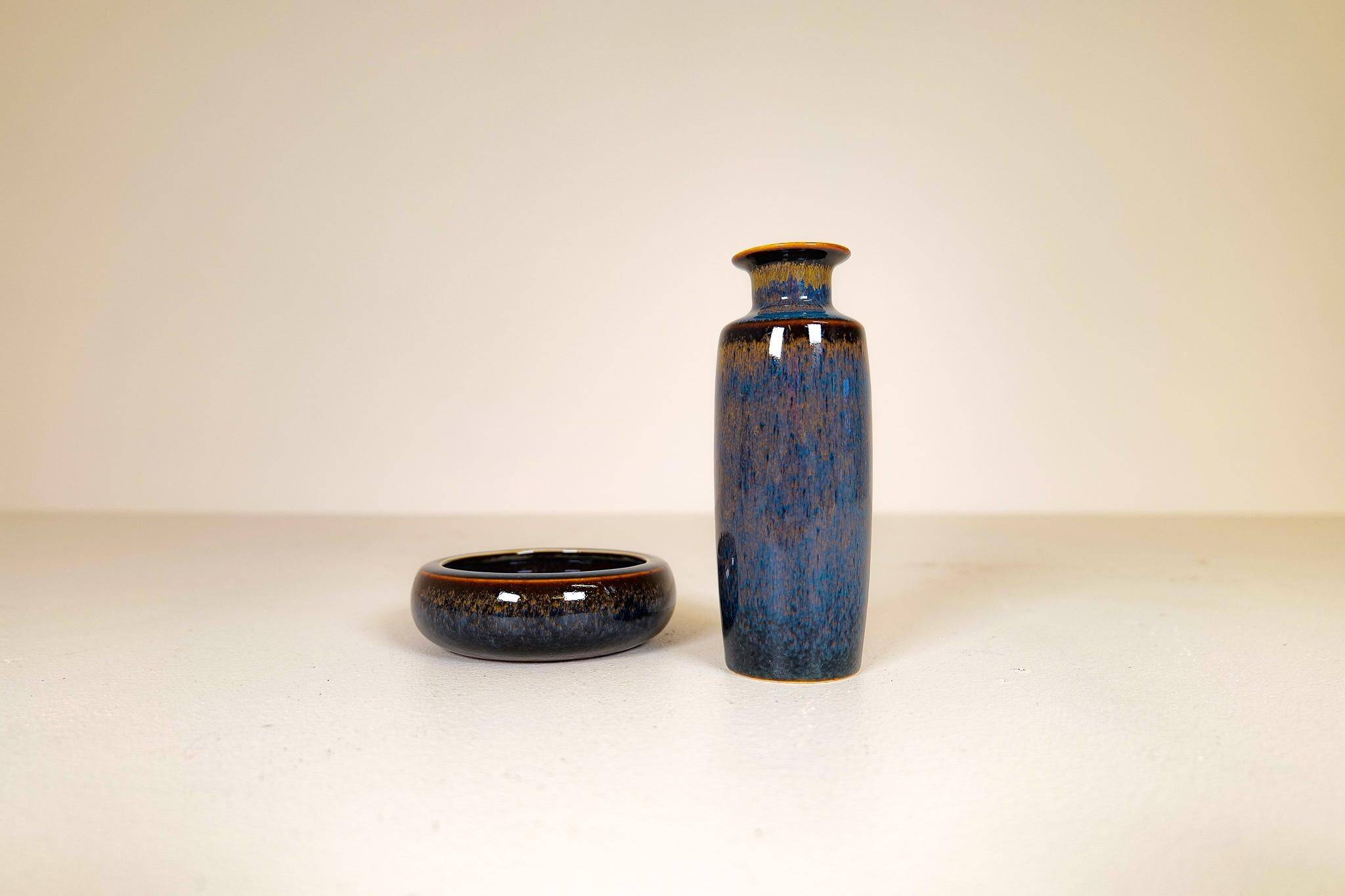 Bowl and modern vase from the mid-century Rörstrand Carl Harry Stålhane, Sweden, 1950s.