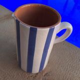 Large striped vase & pitcher
