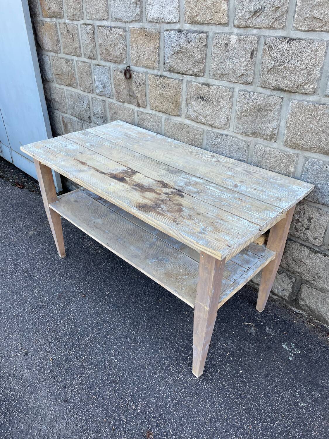 Large French Industrial Draper's Table