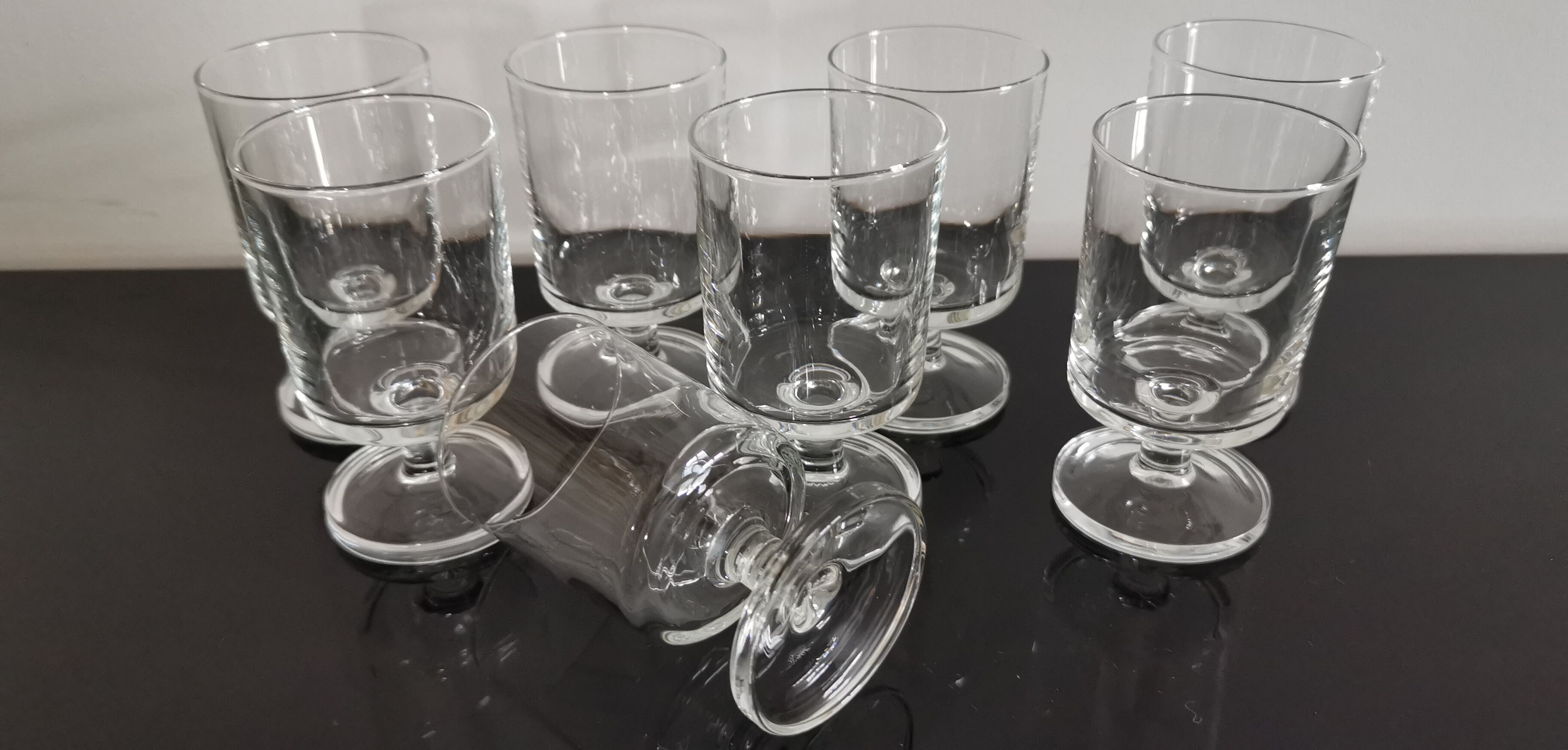 Set of 8 glasses of white wine Cavalier Luminarc transparent vintage