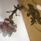 Gold and floral wall light