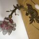 Gold and floral wall light