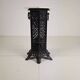 Orientalist Cast Iron side table with Marble Top, late 19th Century