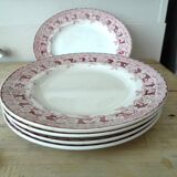 6 assiettes plates saint amand