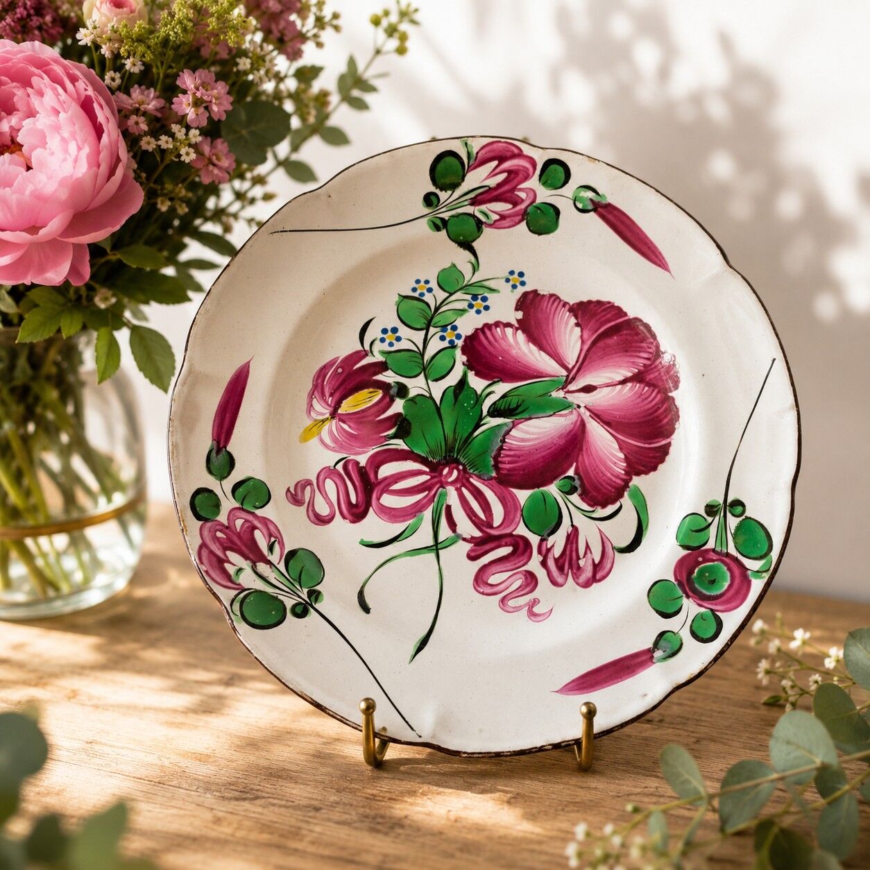 Earthenware plate from the East – attributed to Islettes, 19th century