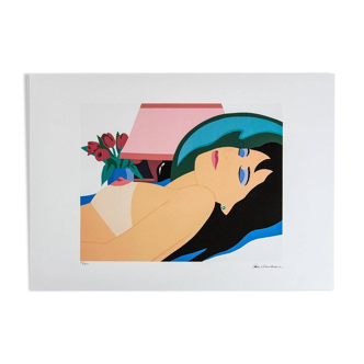 Années 1990 d’après Tom Wesselmann « Monica With Tulips » Sérigraphie Pop Art