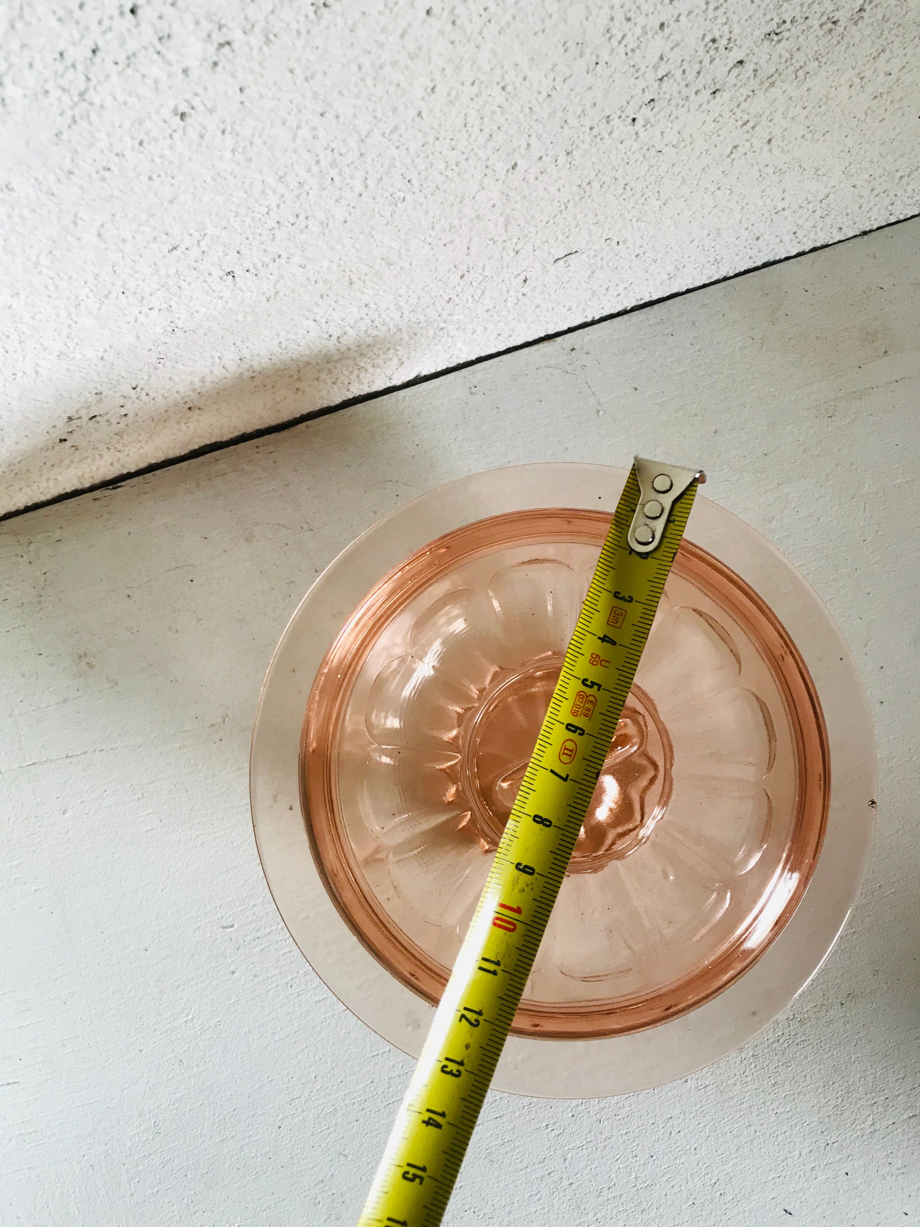 Salmon pink glass candy