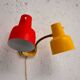 1960s Scandinavian Two-Arm Wall Lamp in Metal