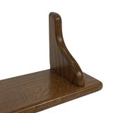 Vintage oak wall rack book shelf 1960s wood minimalist design