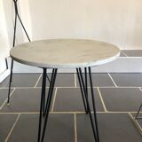 Vintage marble tray side table