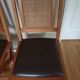 Set of 4 wood and leather chairs