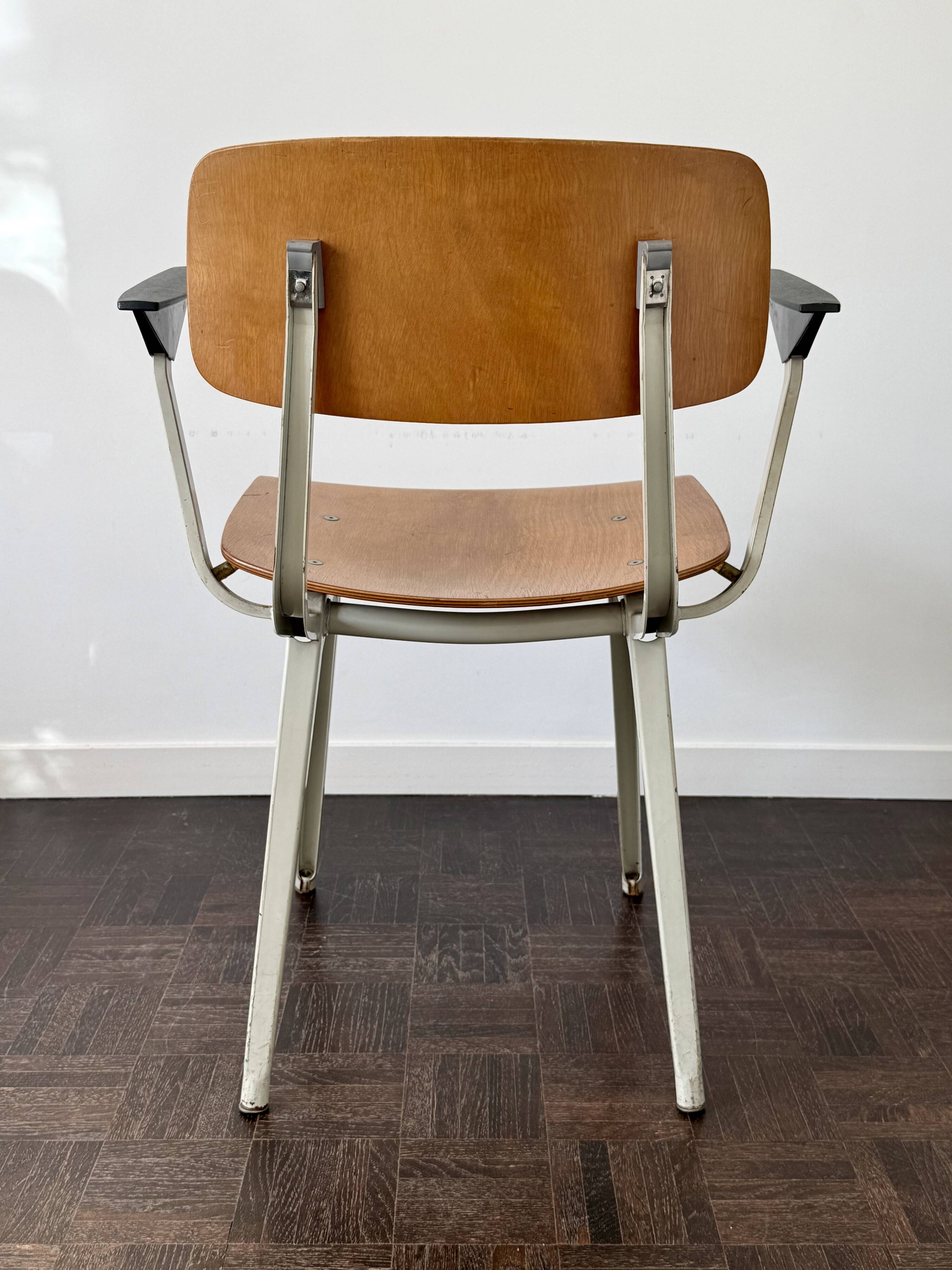 Vintage chair design Friso Kramer model Revolt with armrests