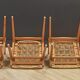 Six mid century dining table chairs