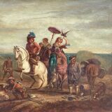 Attr. to Carel van Falens - Hunting scene, Flemish school