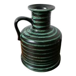Vase à anse ligné West Germany