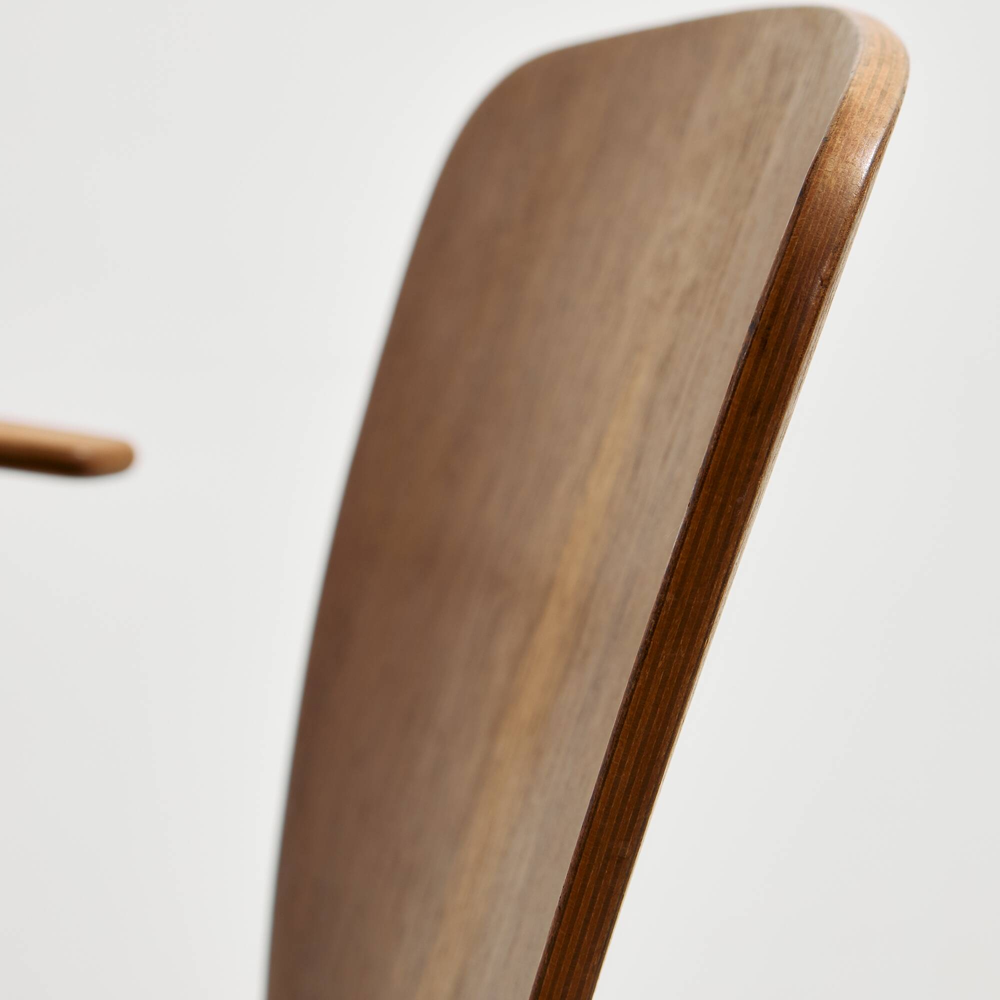 Teak chair with writing tablet