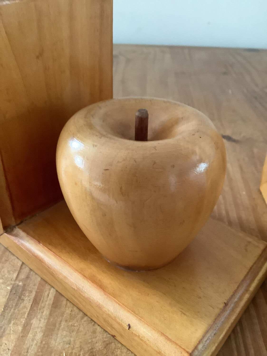 Pair of vintage wooden bookends