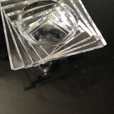 Clear crystal ashtray or trinket dish