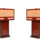 Stunning pair Art Deco style Cut Glass Table Lamps