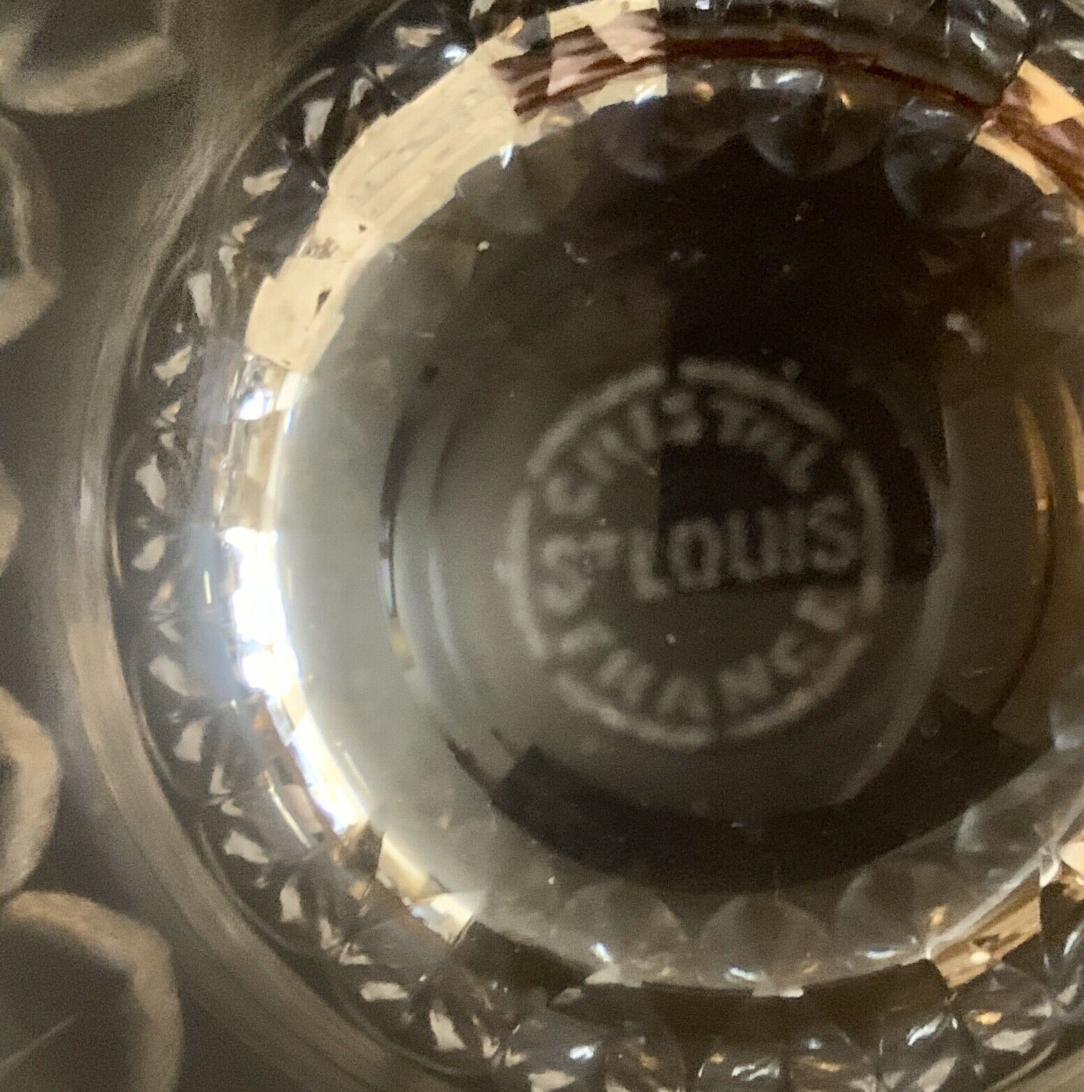 5 St Louis crystal orangeade and whiskey glasses, signed