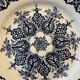 Set of 3 old flat plates in Gien earthenware